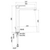 MISCELATORE LAVABO PROLUNGATO H.308   EFFE LEVA APERTA CON SCARICO AUTOMATICO DA  1"1/4  PAFFONI CROMO EF085CR