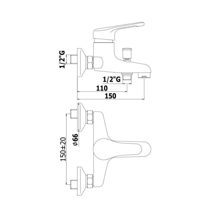 MISCELATORE VASCA  NETTUNO DUE PAFFONI CROMO NT023CR