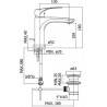 MISCELATORE LIME LAVABO S.A 1 1/4  PAFFONI CROMO