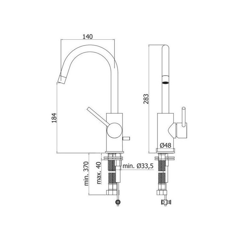 MISCELATORE LAVABO' CON CANNA ORIENTABILE SENZA SCARICO  LIGHT PAFFONI CROMO LIG078CR
