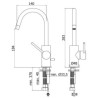 MISCELATORE LAVABO' CON CANNA ORIENTABILE SENZA SCARICO  LIGHT PAFFONI CROMO LIG078CR