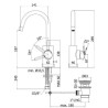 MISCELATORE LAVABO  BERRY PAFFONI CON CANNA ORIENTABILE SCARICO AUTOMAITO DA 1"1/4 BR077CR