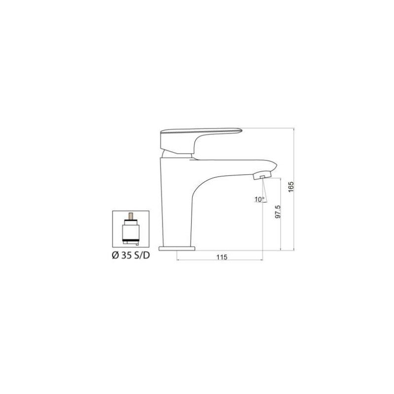 MISCELATORE LAVABO 1"1/4 BETA DUEMMEGGI ITALY BT 100
