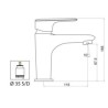 MISCELATORE LAVABO 1"1/4 BETA DUEMMEGGI ITALY BT 100