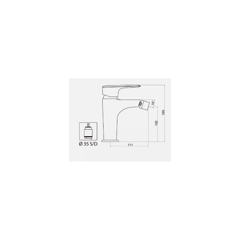 MISCELATORE BIDET 1"1/4 BETA DUEMMEGGI ITALY BT 110