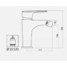 MISCELATORE BIDET 1"1/4 BETA DUEMMEGGI ITALY BT 110