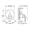 MISCELATORE DOCCIA EUROSMART NEW CROMATO GROHE CON DEVIATORE  33305002