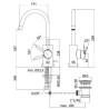 MISCELATORE LAVABO  BERRY PAFFONI CON CANNA ORIENTABILE SCARICO AUTOMAITO DA 1"1/4 BR077CR