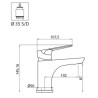 MISCELATORE LAVABO 1"1/4 TITANIO DUEMMEGGI ITALY TN 100