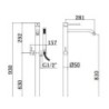 MISCELATORE VASCA / DOCCIA  LIGHT A PAAVIMENT COMPLETO  PAFFONI NERO OPACO LIG032NO