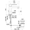 MISCELATORE LAVABO EFFE LEVA APERTA CON SCARICO AUTOMATICO 1"1/4  PAFFONI CROMO EF075CR