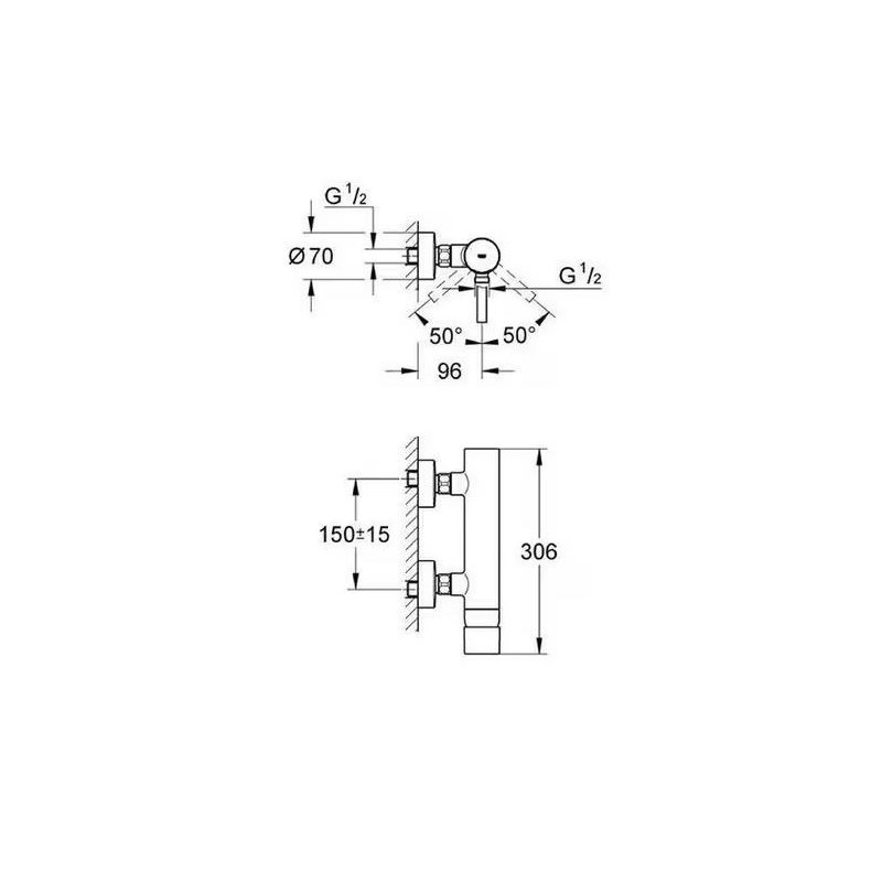 MISCELATORE DOCCIA ESTERNO GROHE ESSENCE 33636