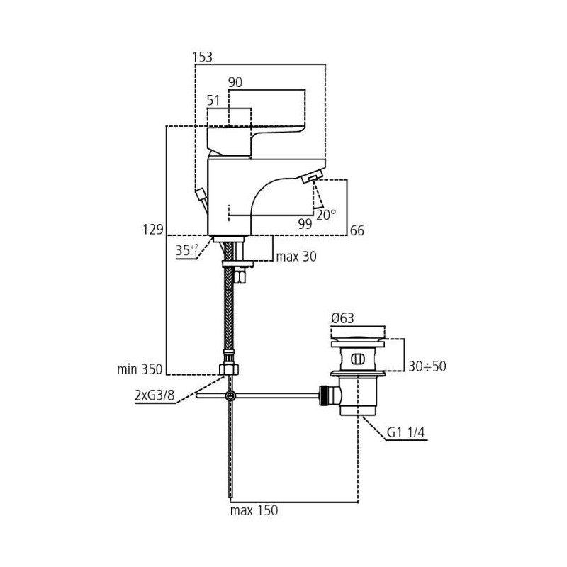 MISCELATORE LAVABO CERAPLAN 3