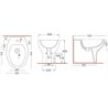 BIDET 1F LIFE FILO PARETE BIANCO