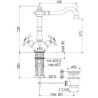 MONOFORO LAVABO BELINDA BRONZO VIT.CERAMICO  PAFFONI