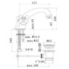 MONOFORO LAVABO VIOLA PAFFONI CERAMICA CANNA FUSA BRONZO VLV065