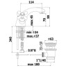 MONOFORO LAVABO VIOLA PAFFONI CERAMICA CANNA FUSA CROMO VLV071CR