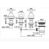 BATTERIA BIDET' 3 FORI S.A.11/4 PAFFONI IRIS CROMO/ORO  IR 116