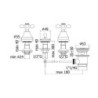 BATTERIA BIDET' 3 FORI S.A.11/4 PAFFONI IRIS IR 116