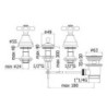 BATTERIA BIDET' 3 FORI S.A.11/4 PAFFONI IRIS IR 116 BRONZO