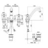 BATTERIA LAVABO  3 FORI S.A.11/4 PAFFONI IRIS  CERAM.IRV 055