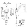 BATTERIA LAVABO  3 FORI S.A.11/4 PAFFONI VIOLA  CERAM.VLV 055