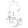 MONOFORO  LAVABO  S.A.11/4 PAFFONI IRIS  CERAM.IRV 077CR