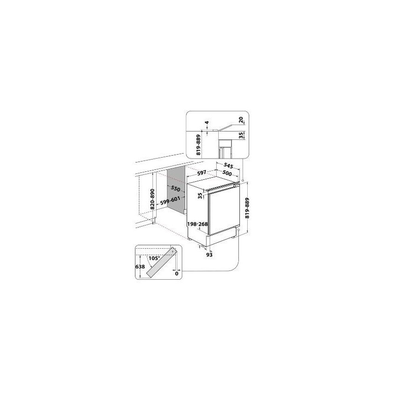 FRIGO INCASSO INDESIT SOTTO TOP