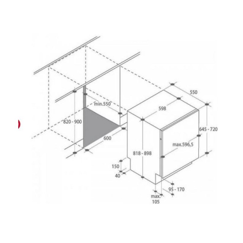 LAVASTOVIGLIE LIBERA ISTALLAZIONE CANDY CDIM 5146 CLASSE A++ MAXI PLATES  RUMOROSITA' 43  DB  10 PROGRAMMI TRE CESTELLO.