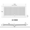 PIATTO DOCCIA 70X140 FERDY AZZURRA H 6 SLIM