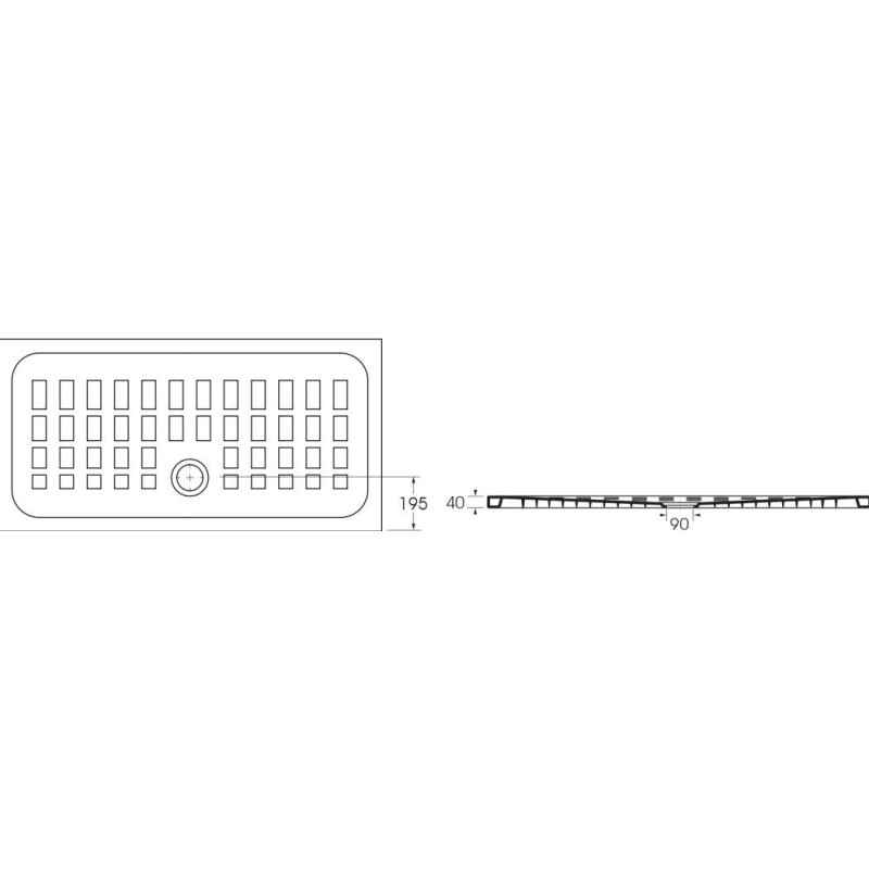 PIATTO DOCCIA 70X90 H.4 CUBE AZZURRA