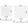 SOFFIONE ULTRAPIATTO QUADRO D.25