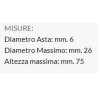 CARTUCCE CERAMICHE N.262 LINEARE APERTA D. mm.26 ASTA PERSONALIZZATA