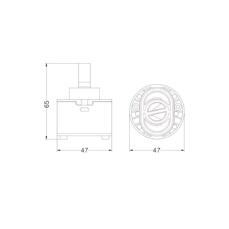 CARTUCCIA  81 GALATRON ACQUE SEPARATE MM 47 X 65 H