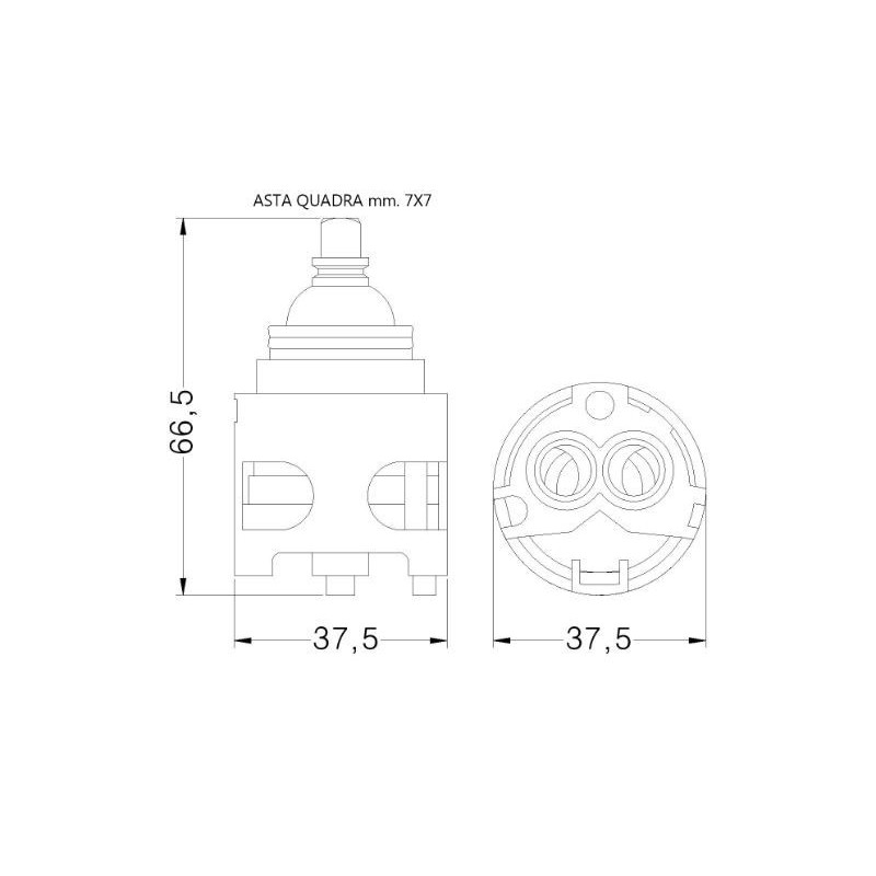 CARTUCCIA 101 TEOREMA MM 37,5 X 66,5 H