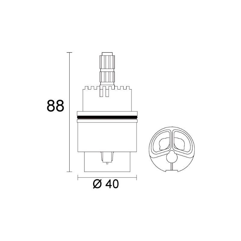 CARTUCCIA 107 ORAS MM40 X 88 H