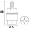 CARTUCCIA 107 ORAS MM40 X 88 H