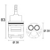 CARTUCCIA 130 MARIANI SERIE MERCUR MM 38 X H 83