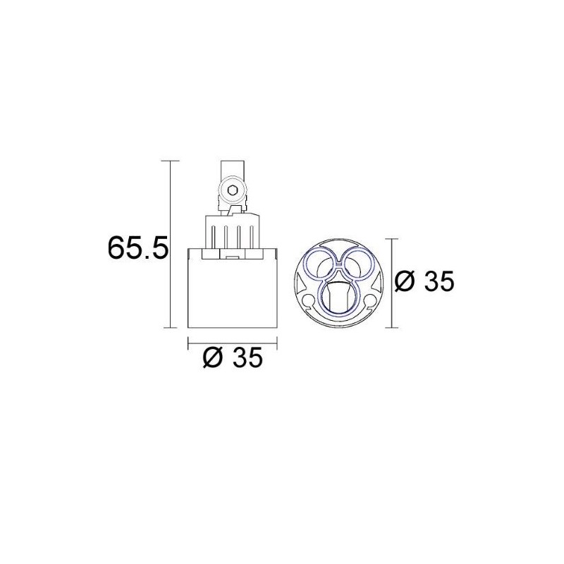 CARTUCCIA 135 HANSGROHE MM 35 X 65,5H