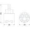 CARTUCCIA 148 CON LIMITATORI DI PORTATA E TEMPERATURA MM 35 X H 60