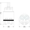 CARTUCCIA 149 CON LIMITATORI DI PORTATA E TEMPERATURA MM 35 X H73