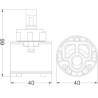 CARTUCCIA 150 CON LIMITATORI DI PORTATA E TEMPERATURA MM 40 X H66
