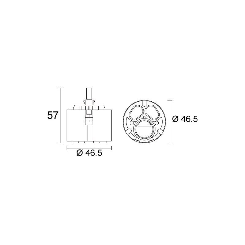 CARTUCCIA 162  DOLOMITE  TRE VITI  MM 46,5 X H 57