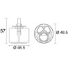 CARTUCCIA 162  DOLOMITE  TRE VITI  MM 46,5 X H 57
