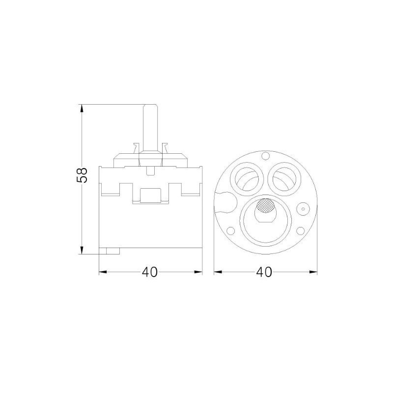 CARTUCCIA 163 DOLOMITE SERIE BASE MM40X H 58