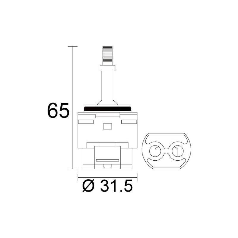CARTUCCIA 165  IDEAL STANDARD SERIE ALFIERE   31,5 X 65H