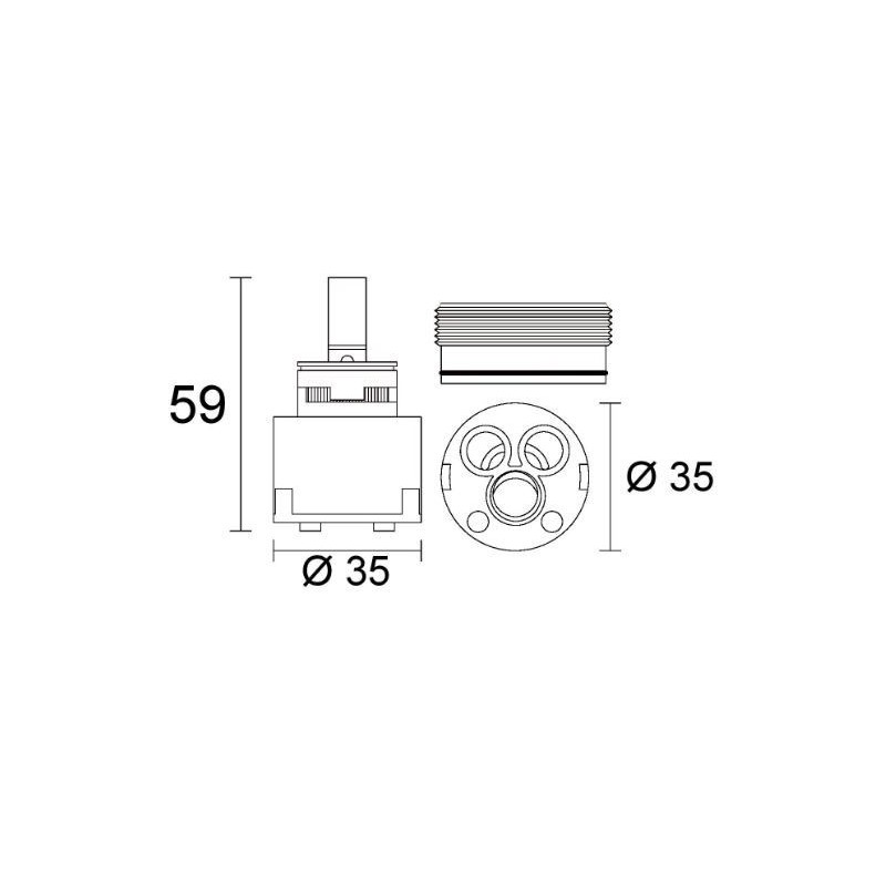 CARTUCCIA 169  IDEAL STANDARD SERIE IPNOSI   35 X 59 H