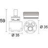CARTUCCIA 169  IDEAL STANDARD SERIE IPNOSI   35 X 59 H