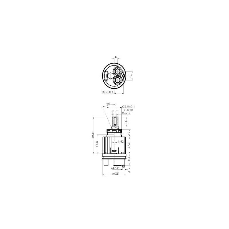 CARTUCCIA 196 FIMA KN42D MM 42,5 X H 81