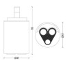 CARTUCCIA 47 SAVIL USCITA INFERIORE MM41 X 78 H
